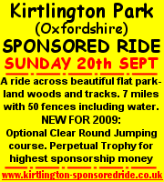 Kirtlington Sponsored Ride Sunday 20th September 2009